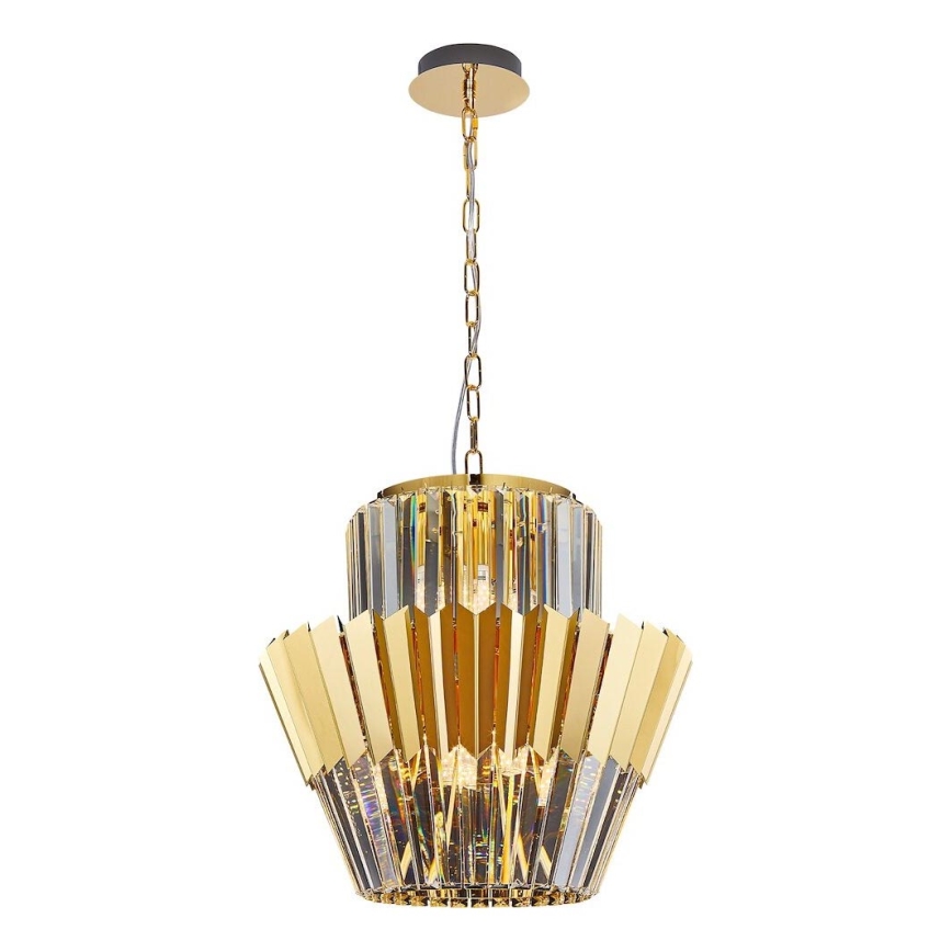 Kronleuchter an Kette DONNA 9xE14/40W/230V d 45 cm golden