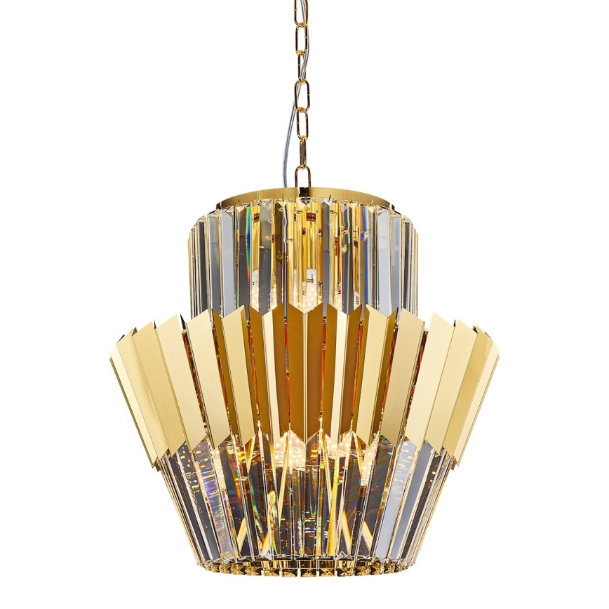Kronleuchter an Kette DONNA 9xE14/40W/230V d 45 cm golden
