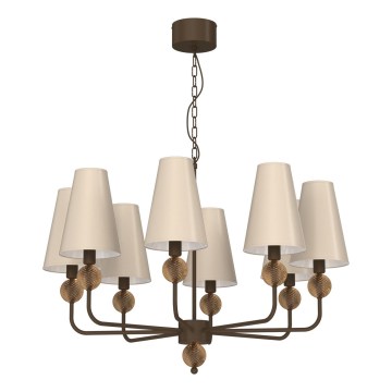 Kronleuchter an Kette GRENADA 8xE14/15W/230V beige