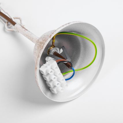 Kronleuchter an Kette MALBO 8xE14/10W/230V weiß/gold/Patina