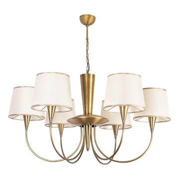 Kronleuchter an Kette PARDO 6xE27/40W/230V gold/creme