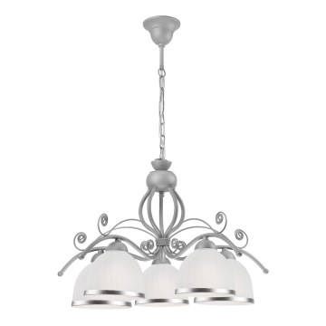 Kronleuchter an Kette RETRO II 5xE27/60W/230V silber