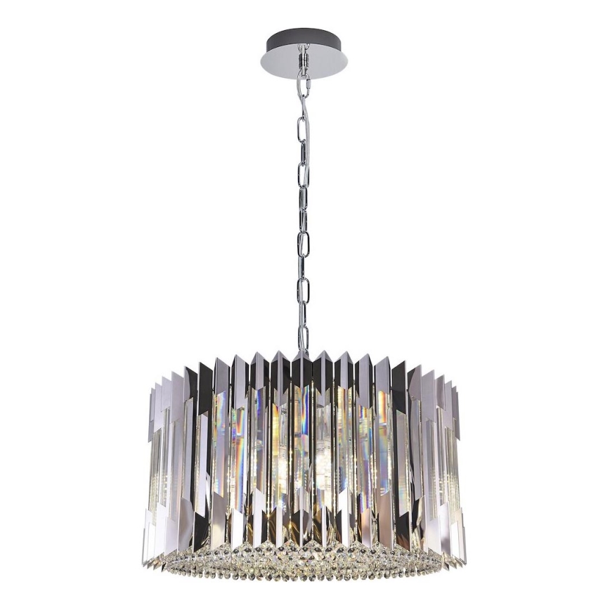 Kronleuchter an Kette RITZ 12xE14/40W/230V d 54 cm glänzendes Chrom