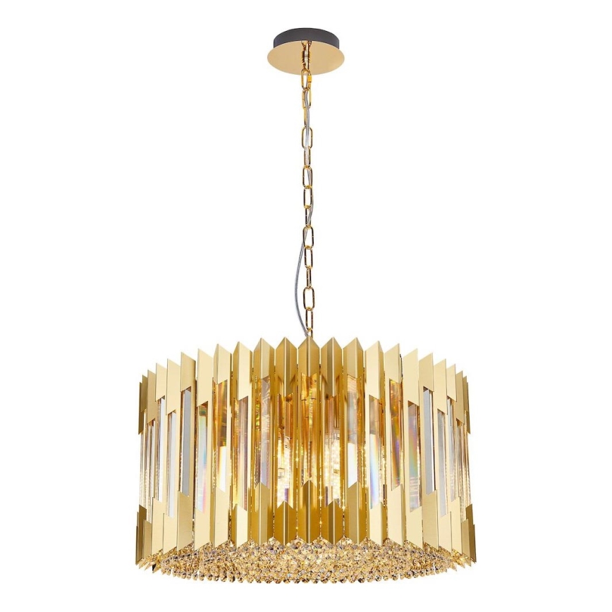 Kronleuchter an Kette RITZ 12xE14/40W/230V d 54 cm golden