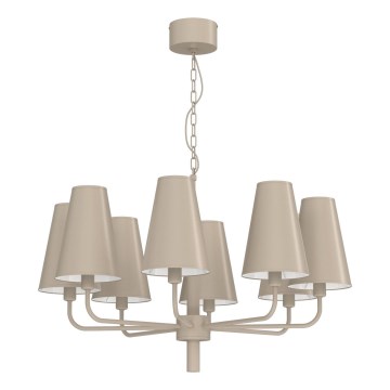 Kronleuchter an Kette TORTOLA 8xE14/15W/230V beige