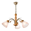 Kronleuchter an Kette TULIPAN 3xE27/60W/230V Buche