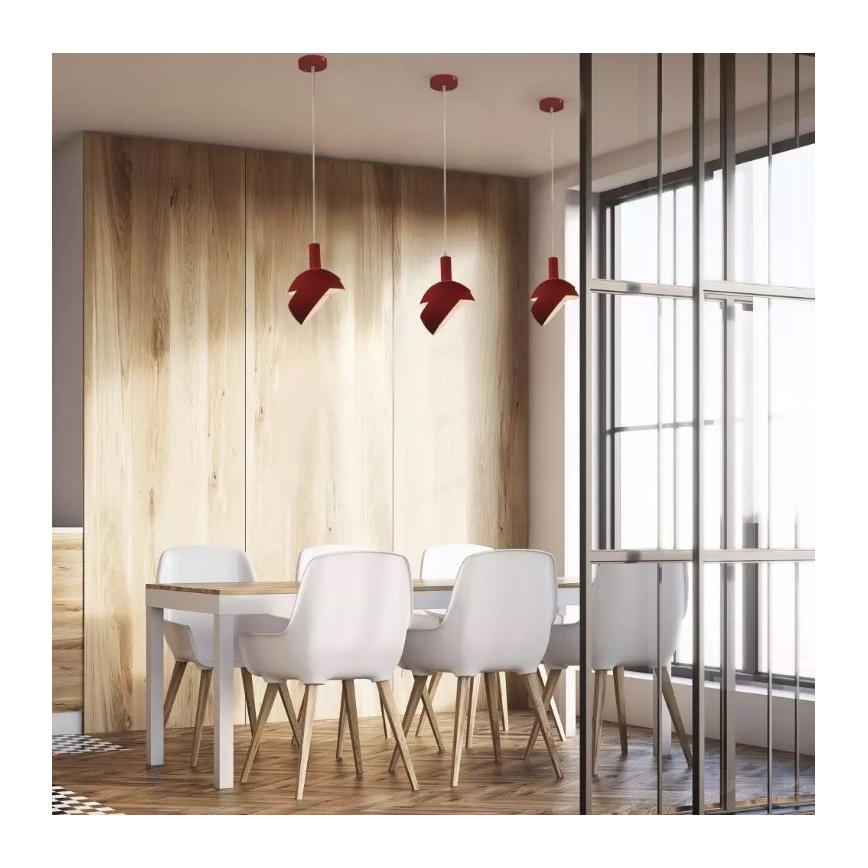 Kronleuchter an Schnur 1xE14/60W/230V rot