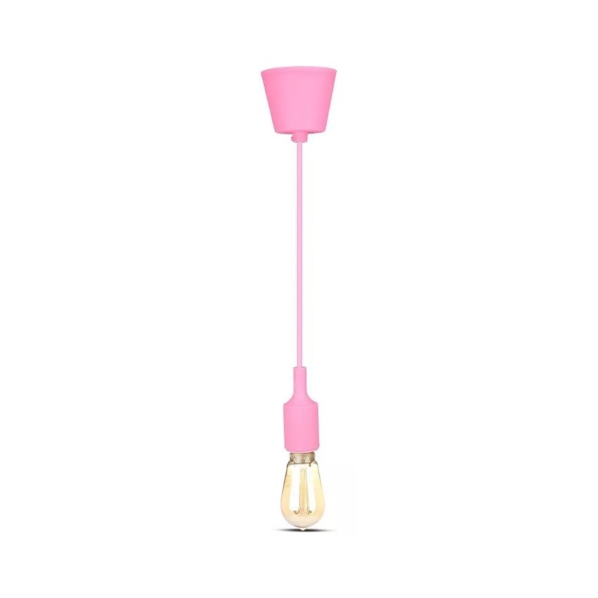 Kronleuchter an Schnur 1xE27/60W/230V rosa