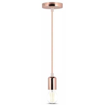 Kronleuchter an Schnur 1xE27/60W/230V rosegold