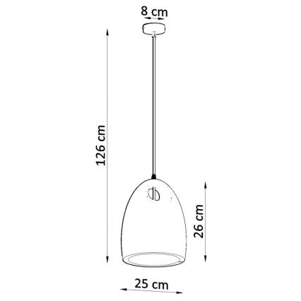 Kronleuchter an Schnur BUKANO 1xE27/60W/230V