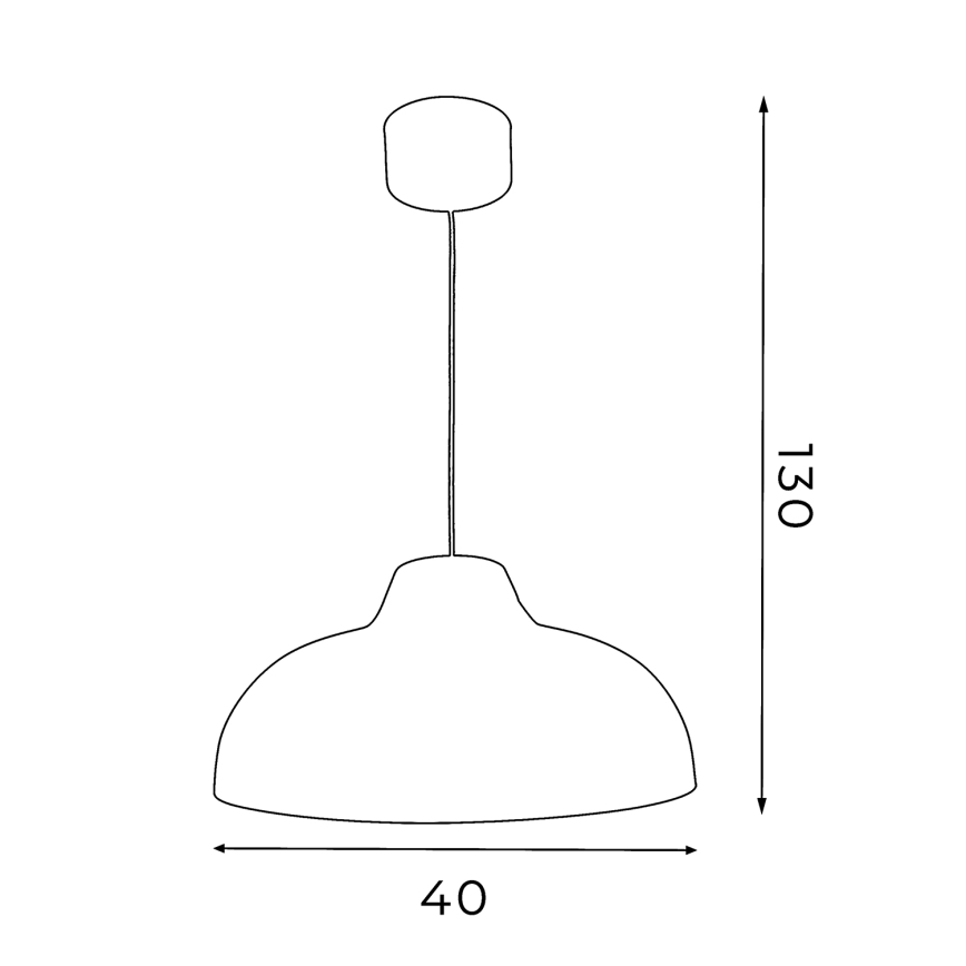 Kronleuchter an Schnur BURGOS 1xE27/60W/230V weiß