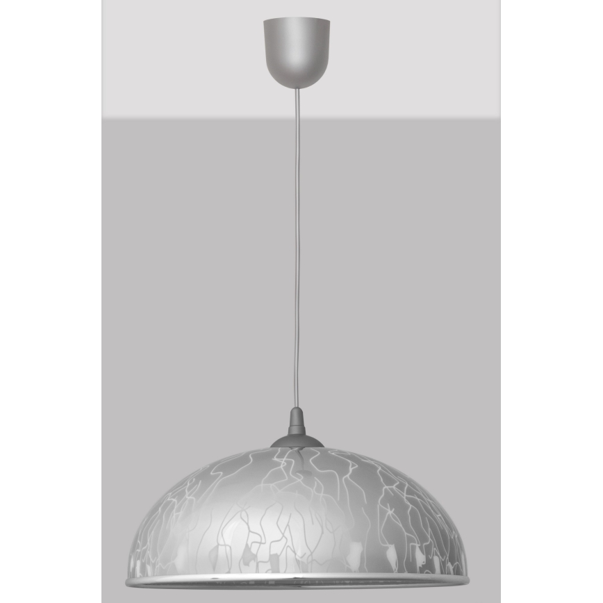 Kronleuchter an Schnur CIRCLE 1xE27/15W/230V grau