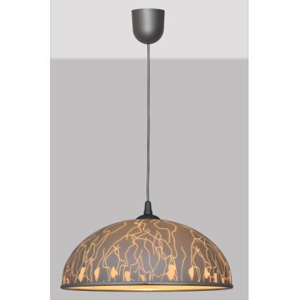 Kronleuchter an Schnur CIRCLE 1xE27/15W/230V grau