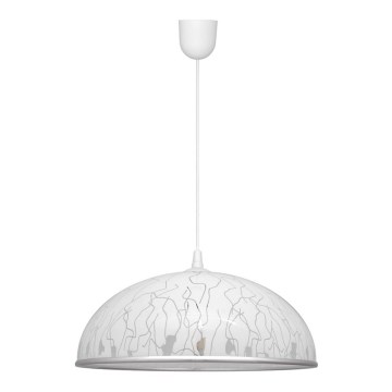 Kronleuchter an Schnur CIRCLE 1xE27/15W/230V weiß