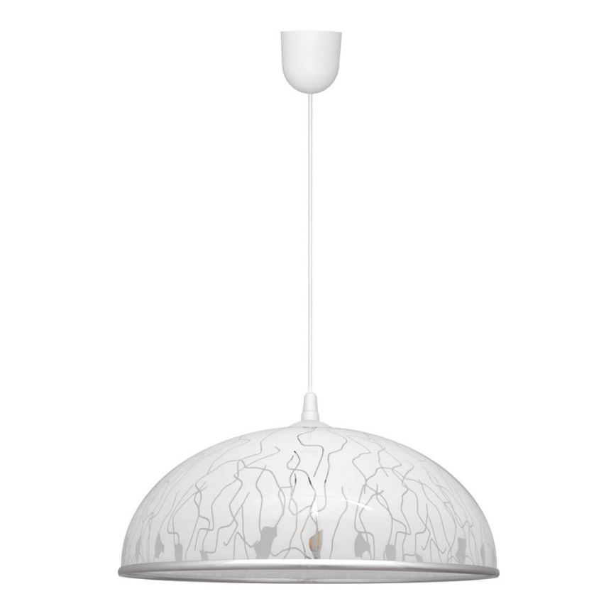 Kronleuchter an Schnur CIRCLE 1xE27/15W/230V weiß