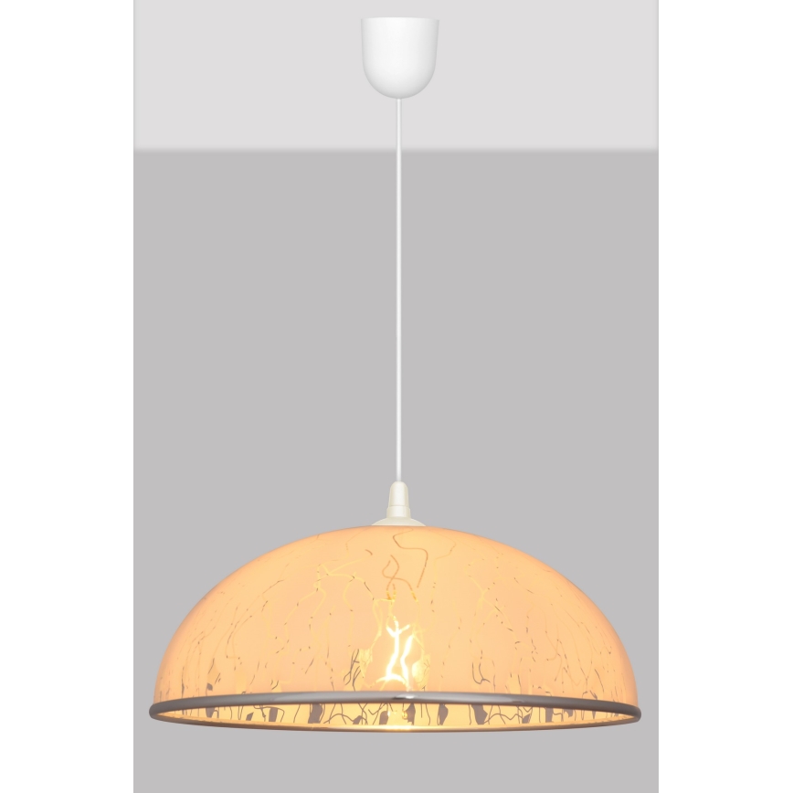Kronleuchter an Schnur CIRCLE 1xE27/15W/230V weiß