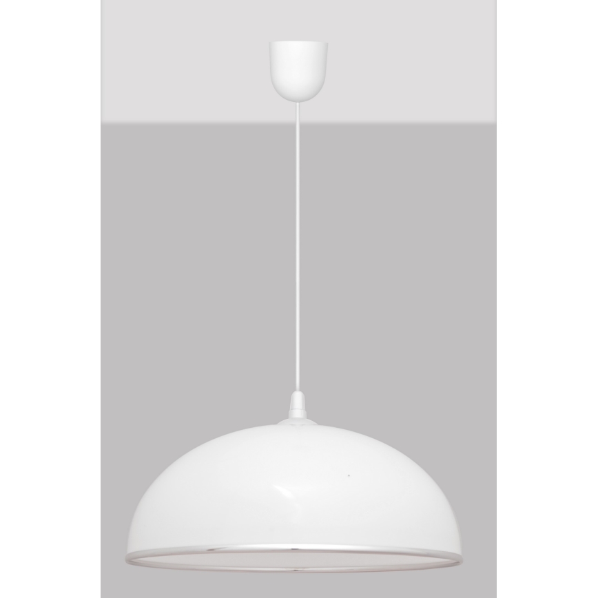 Kronleuchter an Schnur CIRCLE 1xE27/15W/230V weiß