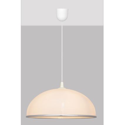 Kronleuchter an Schnur CIRCLE 1xE27/15W/230V weiß