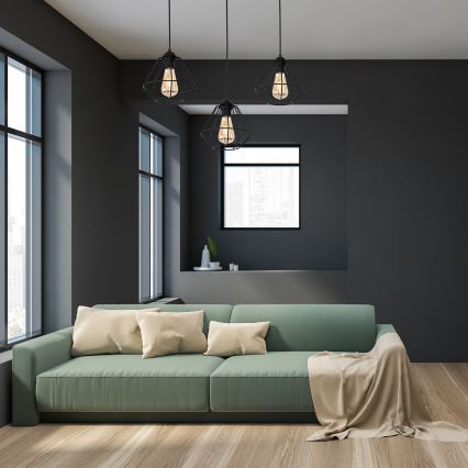 Kronleuchter an Schnur COLIN 3xE27/60W/230V