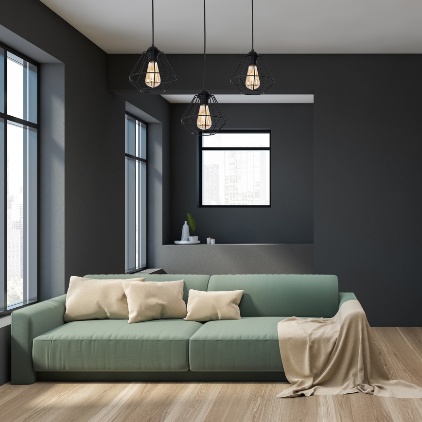 Kronleuchter an Schnur COLIN 3xE27/60W/230V