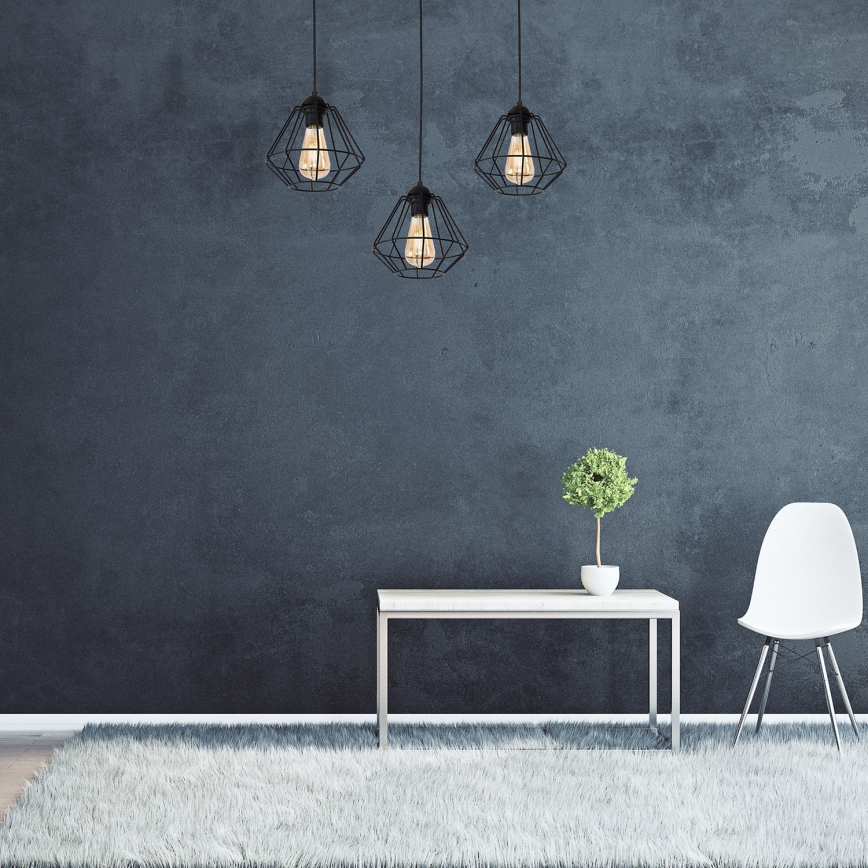 Kronleuchter an Schnur COLIN 3xE27/60W/230V