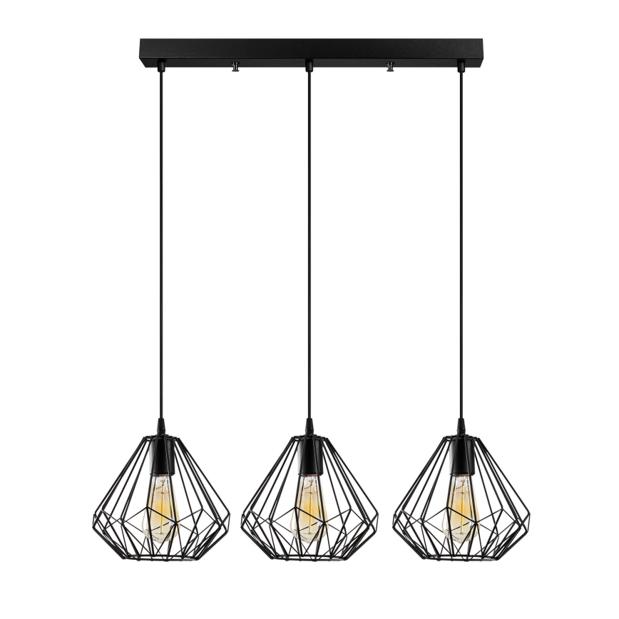 Kronleuchter an Schnur DIAMOND 3xE27/100W/230V