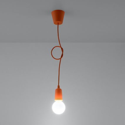 Kronleuchter an Schnur DIEGO 1xE27/60W/230V orange