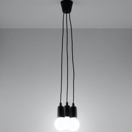 Kronleuchter an Schnur DIEGO 3xE27/60W/230V