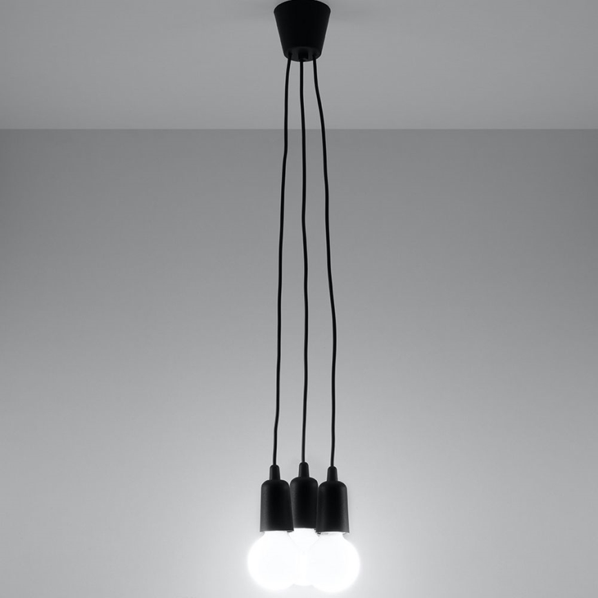 Kronleuchter an Schnur DIEGO 3xE27/60W/230V