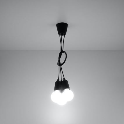 Kronleuchter an Schnur DIEGO 3xE27/60W/230V