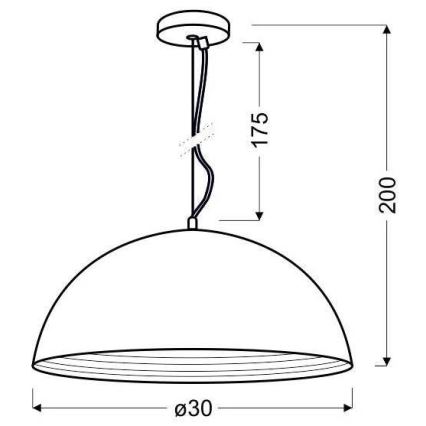 Kronleuchter an Schnur DORADA 1xE27/60W/230V