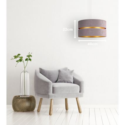Kronleuchter an Schnur DUO 1xE27/15W/230V grau