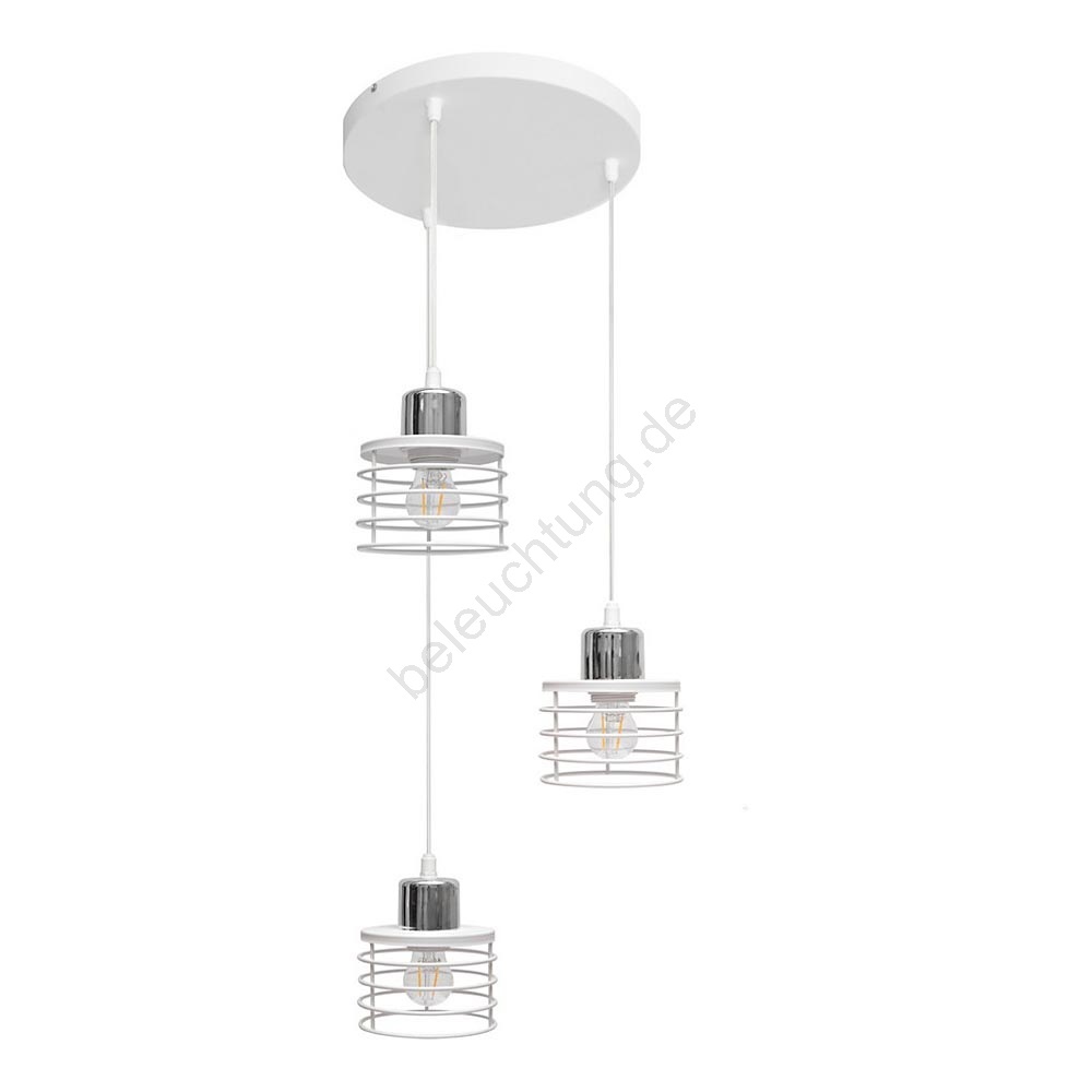 Kronleuchter an Schnur EDISON 3xE27/60W/230V | Beleuchtung.de