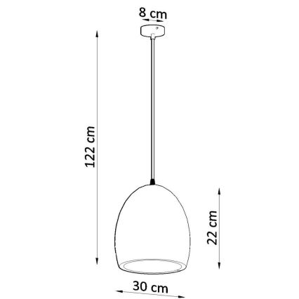 Kronleuchter an Schnur FLAWIUSZ 1xE27/60W/230V