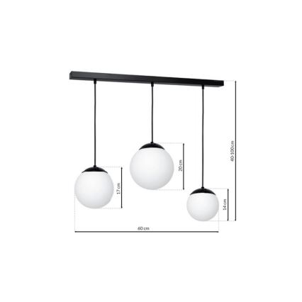 Kronleuchter an Schnur LIMA 3xE14/40W/230V