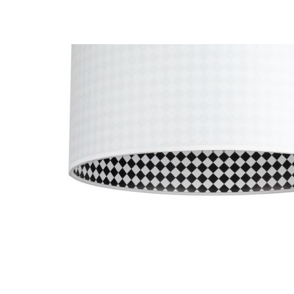 Kronleuchter an Schnur LORI 2×E27/60W/230V Weiß