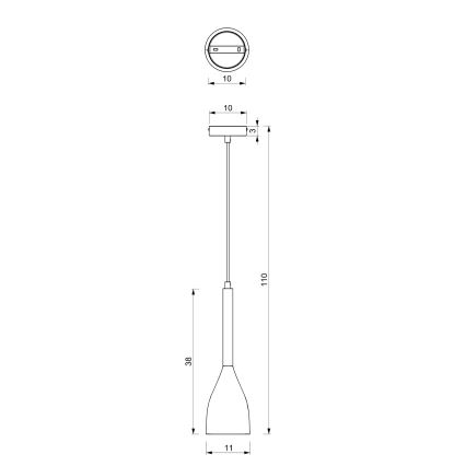 Kronleuchter an Schnur MUZA NEU 1xE27/60W/230V weiß