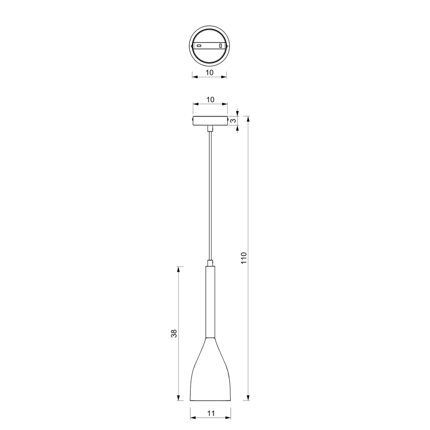 Kronleuchter an Schnur MUZA NEU 1xE27/60W/230V weiß