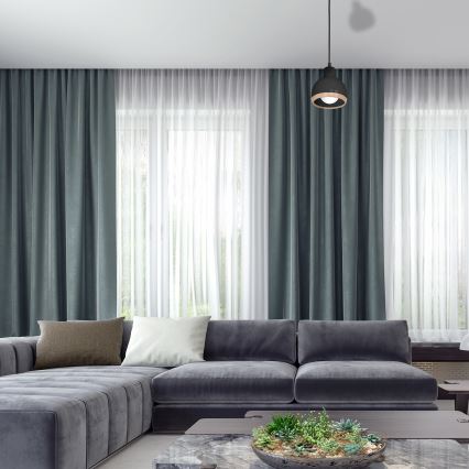 Kronleuchter an Schnur OVAL 1xE27/60W/230V schwarz