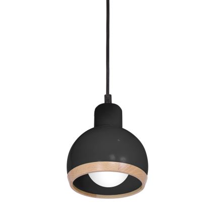 Kronleuchter an Schnur OVAL 1xE27/60W/230V schwarz