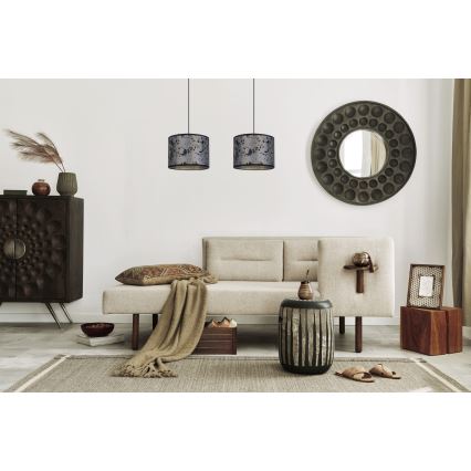 Kronleuchter an Schnur REZO 2xE27/60W/230V grau