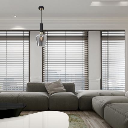 Kronleuchter an Schnur ROMA BLACK 1xE27/60W/230V