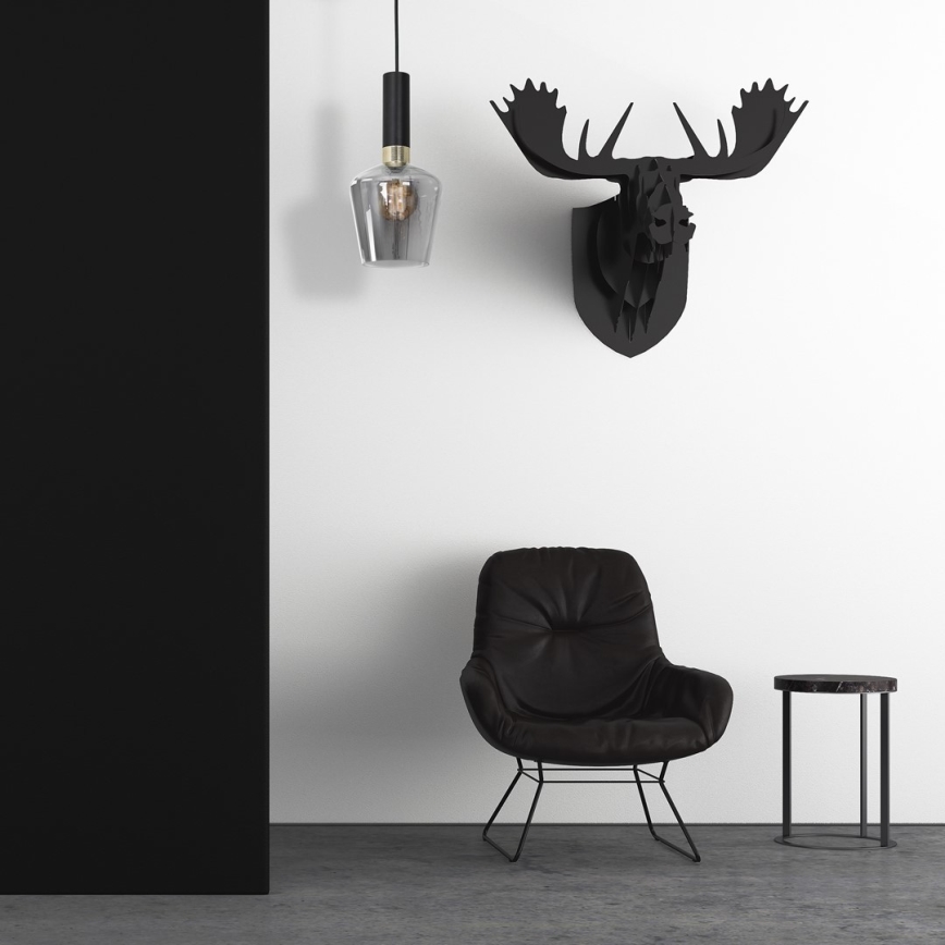 Kronleuchter an Schnur ROMA BLACK 1xE27/60W/230V