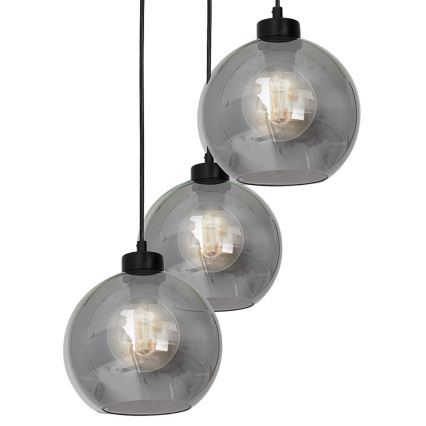 Kronleuchter an Schnur SOFIA 3xE27/60W/230V schwarz