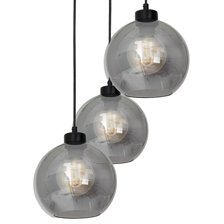 Kronleuchter an Schnur SOFIA 3xE27/60W/230V schwarz