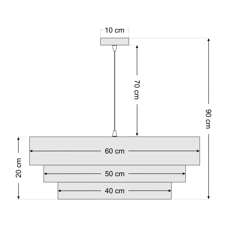 Kronleuchter an  Schnur TRINITI 1xE27/60W/230V grün/gold