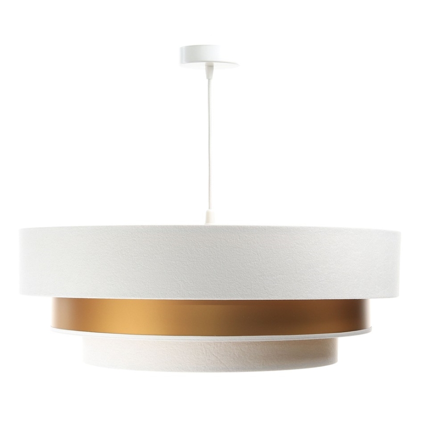 Kronleuchter an Schnur TRINITI 1xE27/60W/230V weiß/gold