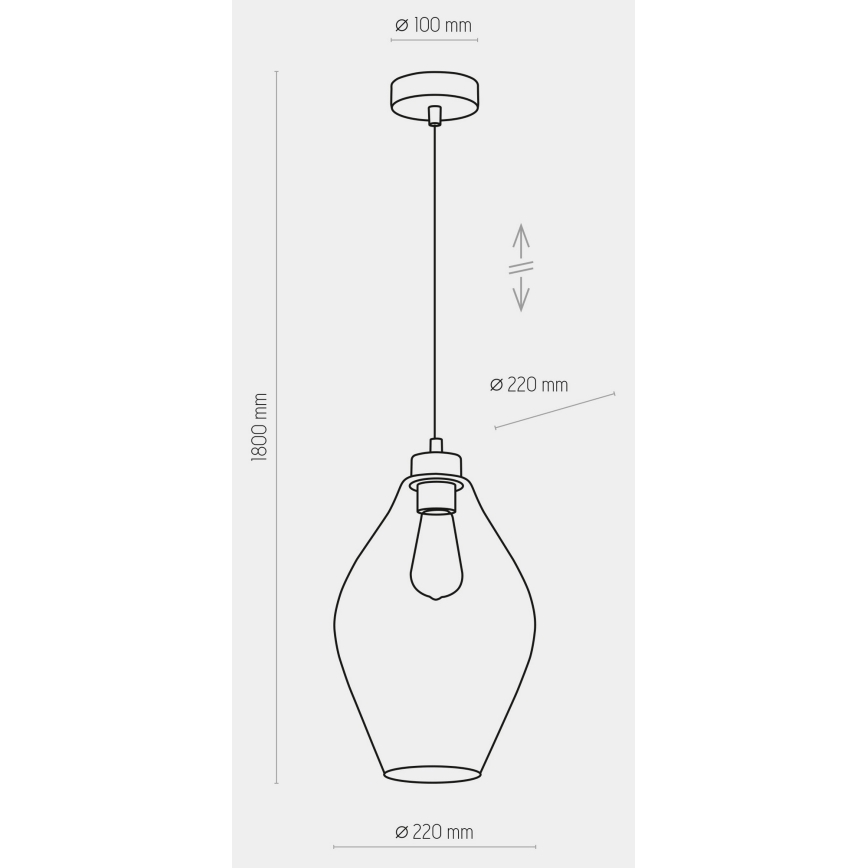 Kronleuchter an Schnur TULON 1xE27/60W/230V