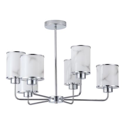 Kronleuchter an Stange 6xE27/60W/230V