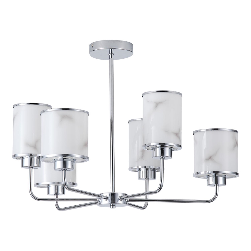 Kronleuchter an Stange 6xE27/60W/230V